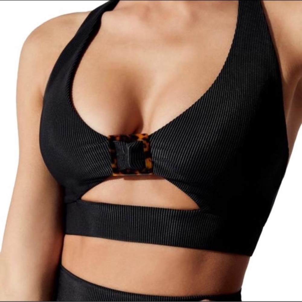 Beach Riot Sport Workout set with black tortoise buckle